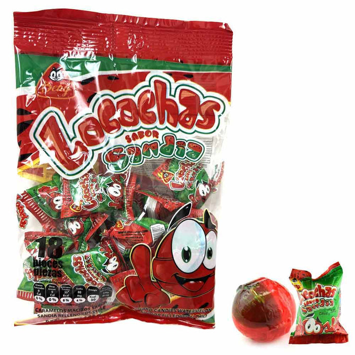 1 Bag Beny Locochas Watermelon Sandia Hard Candy Covered With Chili Mexican 5oz