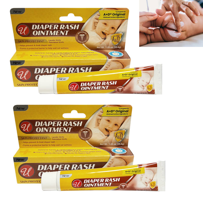 2 Pack Diaper Rash Ointment Prevents Soothes Treats Diaper Rash Skin Protectant