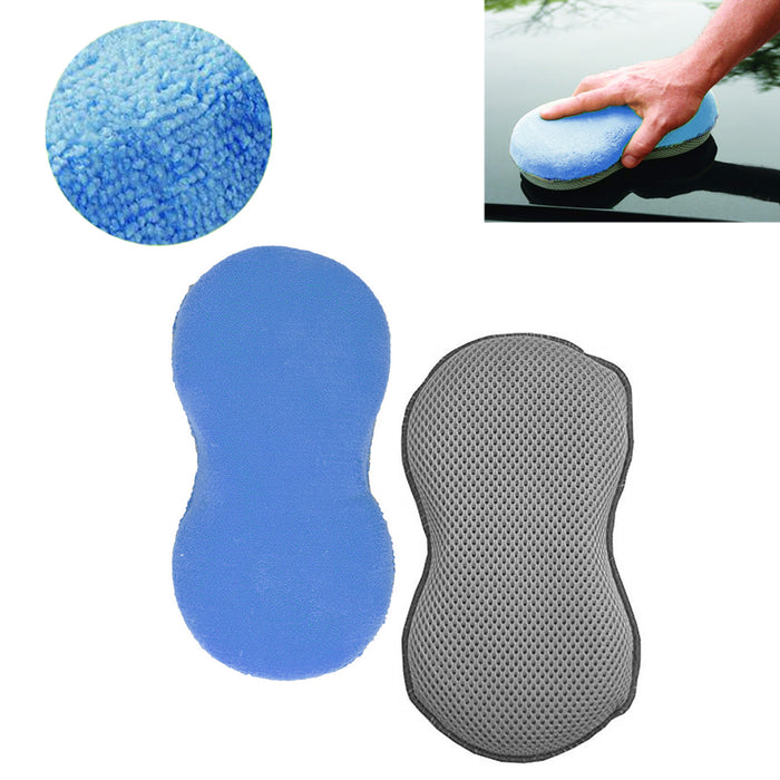 1 Detail Microfiber Sponge Wash Scrub Car Vehicle Care Washing Pad Cleaning Tool