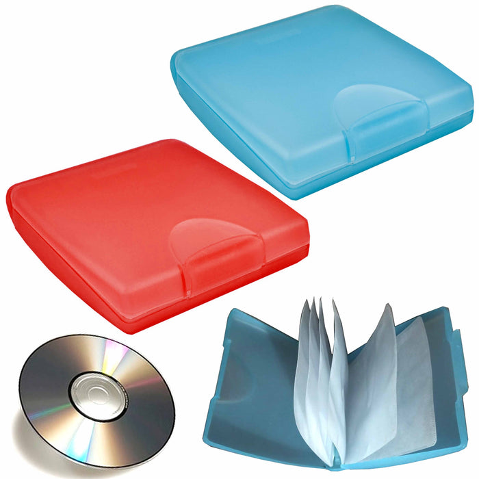 6 x DVD Case Organizer 12 Sleeve Disc CD Holder Media Storage Hard Wallet Album