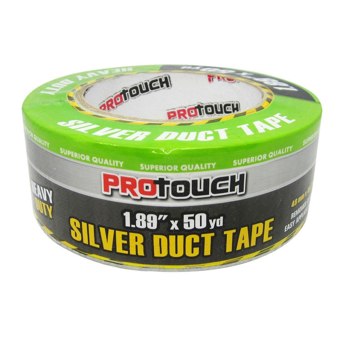 2 Pk Silver Duct Tape Roll Heavy Duty 1.89"x50yd Adhesive Sealing Packing Repair