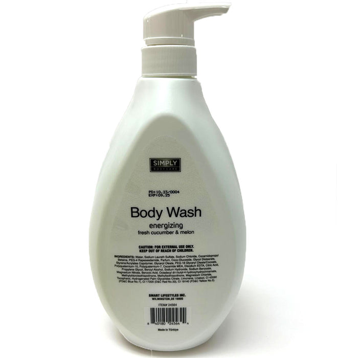 1 Body Wash Fresh Cucumber Melon Energizing Skin Shower Gel Soap Cleanser 34oz