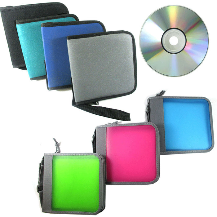 12 Pc DVD CD Holder Case 24 Capacity Disc Wallet Album Media Storage Organizer