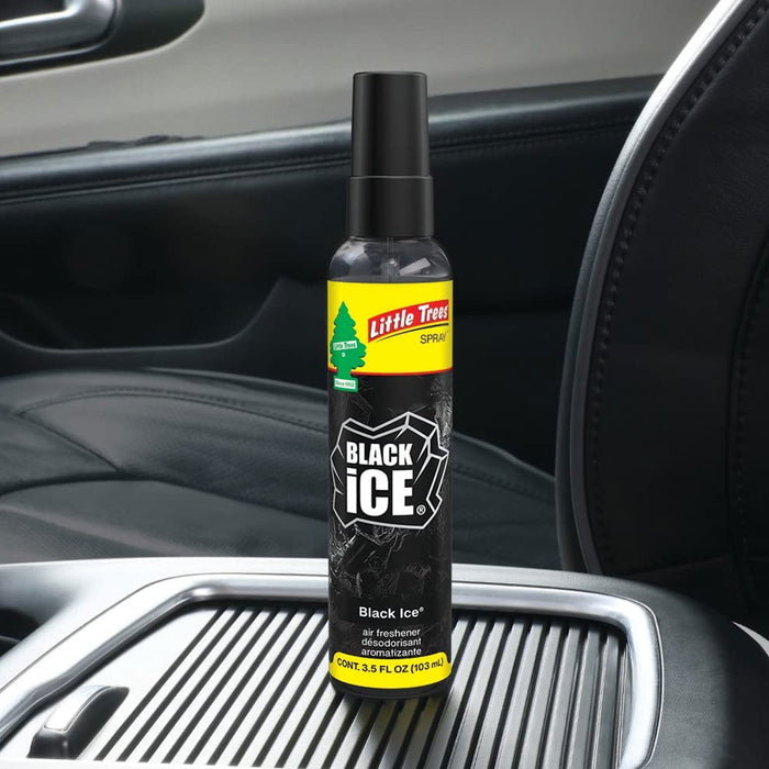1 Little Trees Spray Car Air Freshener Black Ice Scent Home Office Aroma 3.5oz