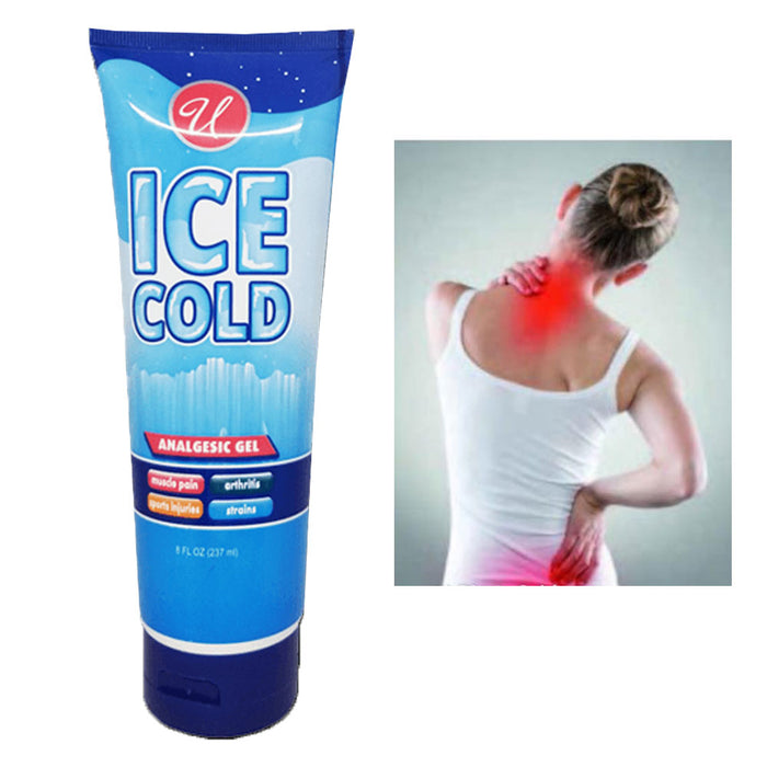 1 Ice Analgesic Gel Tube 8 Oz Menthol Muscle Rub Pain Relief Cream Sore Strained