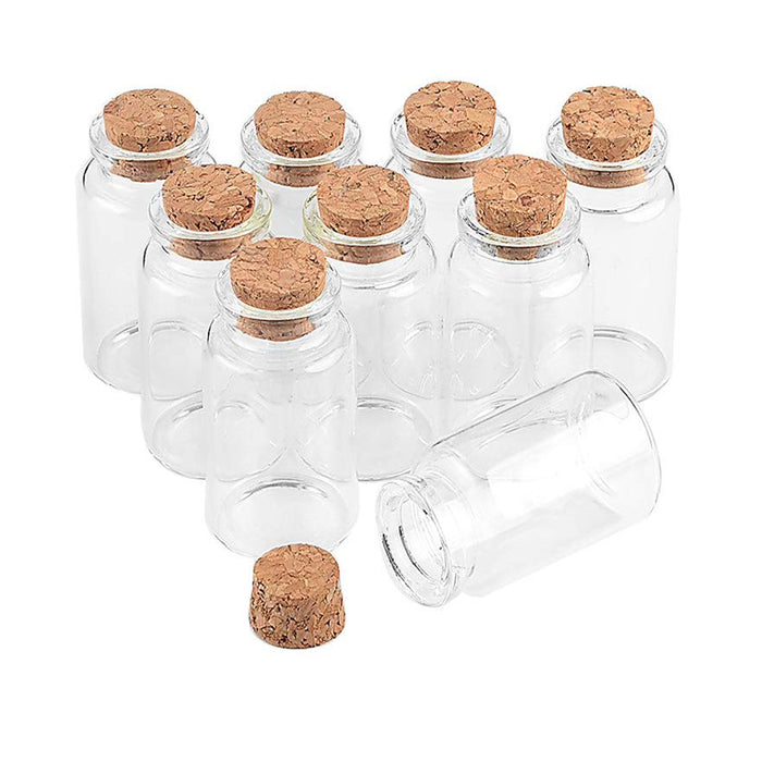 Set of 64 Glass Jars with Cork Lids Mini Jars Party Favors Crafts Baby Shower