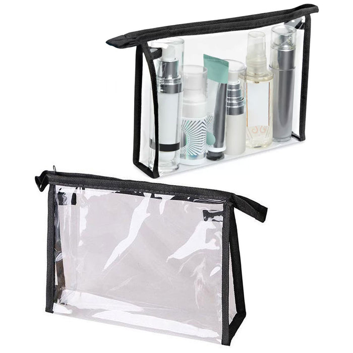 1 Cosmetic Case Makeup Bag Clear Storage Organizer Travel Vinyl Container Pouch