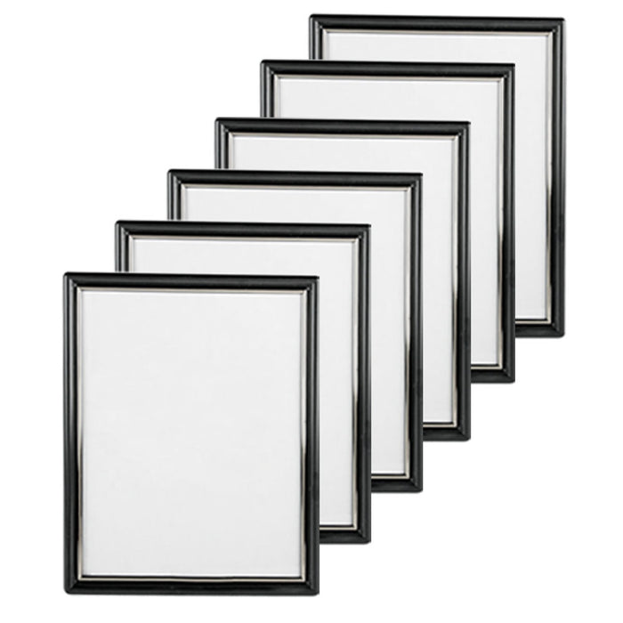 6 Photo Frames Black Silver Picture Poster Wall Decor Pic Collage Display 8"X10"