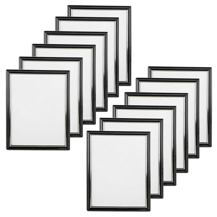 12 Picture Frames Black Silver Photo Poster Wall Collage Display Decor 8"X10"