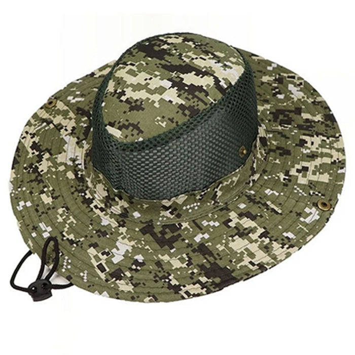 2 Boonie Bucket Hat Outdoor Fishing Hunting Snap Brim Mesh Digital Camo Army Cap