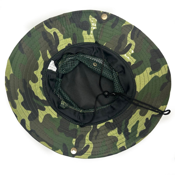 4 Pc Outdoor Boonie Bucket Hat Army Military Camo Fishing Hunting Snap Brim Mesh