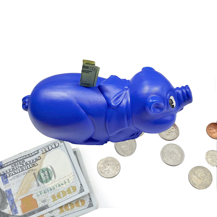 1 Money Savings Piggy Bank Cash Coin Saver Large Pig Safe Vintage Kids Gift 11"