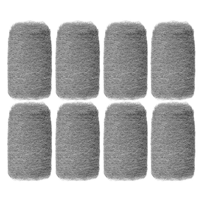 8 Scourer Steel Wire Mesh Wool Pads Kitchen Scrub Cleaning Pan Cleaner Scouring