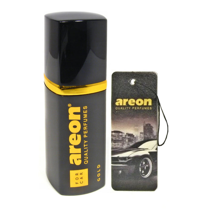 1 Areon Luxury Car Perfume Long Lasting Air Freshener Quality Gold Scent 50ml