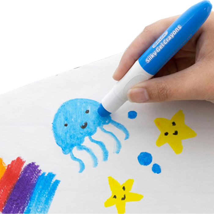 12 Pc Jumo Silky Gel Crayons Twistable Non Toxic Washable Watercolor Coloring