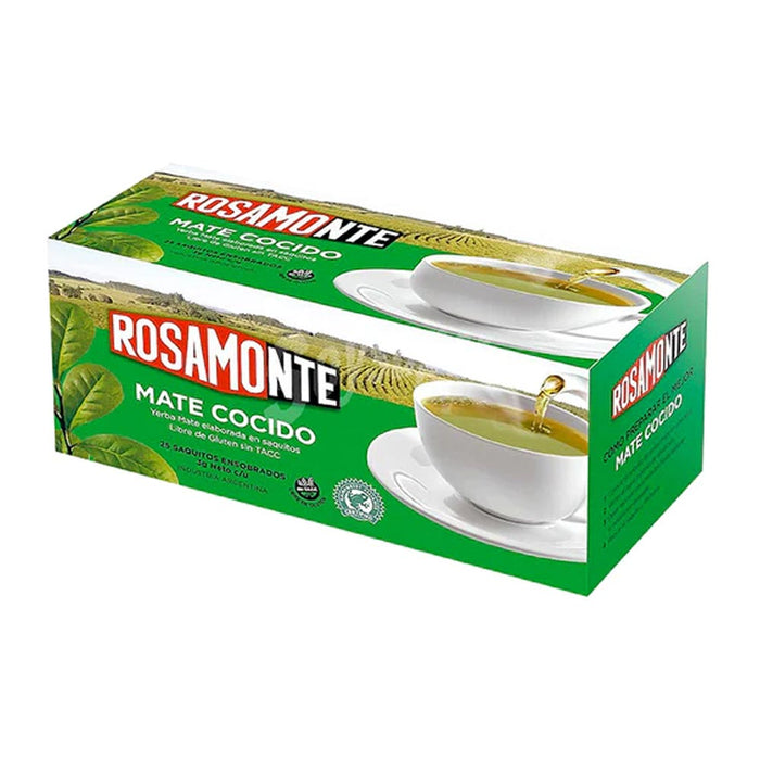 Mate Cocido Tea Rosamonte Yerba 50 Tea Bags Argentina Detox Herbal Diet Drink