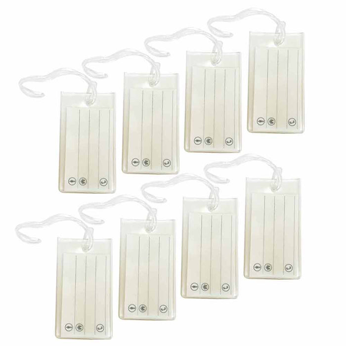 8 PC Flexible Luggage Tags Jelly Silicone Suitcases Travel ID Card Label Baggage