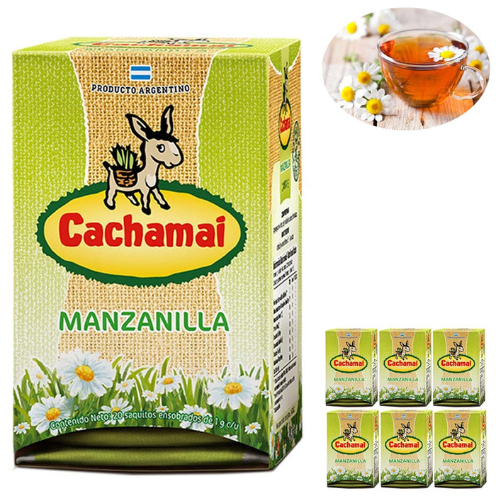 120Ct Chamomile Tea Bags Natural 6Box Manzanilla Herbal Leaf Tea Digestion Sleep