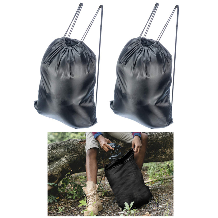 2 Drawstring Backpack Cornhole Cinch Sack String Pack Bag Tote Travel Sports