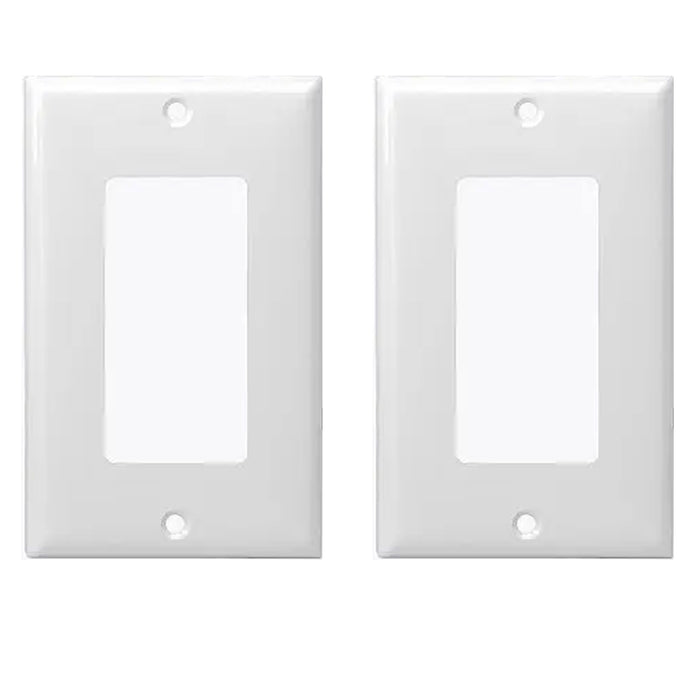 2 X Decorator Wall Plate Switch Cover 1 Gang Standard Size GFCI Plastic Plates