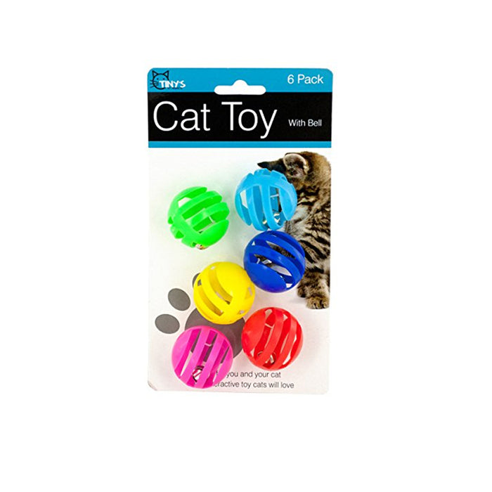 12 Cat Toys Bells Balls Play Kitten Fun Games Pets Interactive Animal Exercise