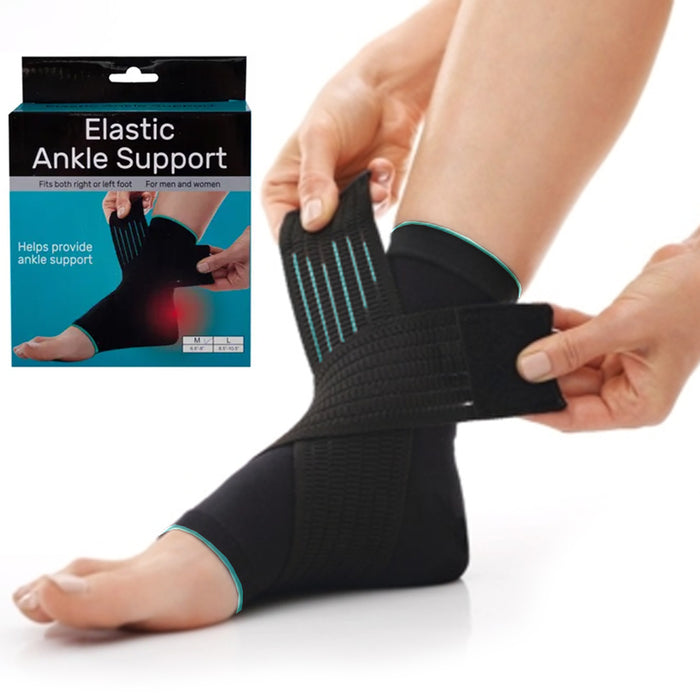 1 Elastic Ankle Support Adjustable Brace Sports Wrap Compression Protection M