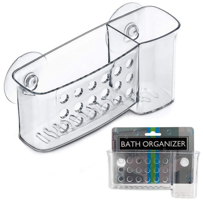 1 Bath Organizer Shower Caddy Bathroom Storage Basket Soap Holder Suction Cups