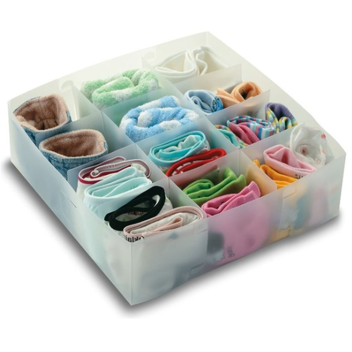 1 Foldable Drawer Organizer Underwear Storage Box 12 Compartment Underpants Bra