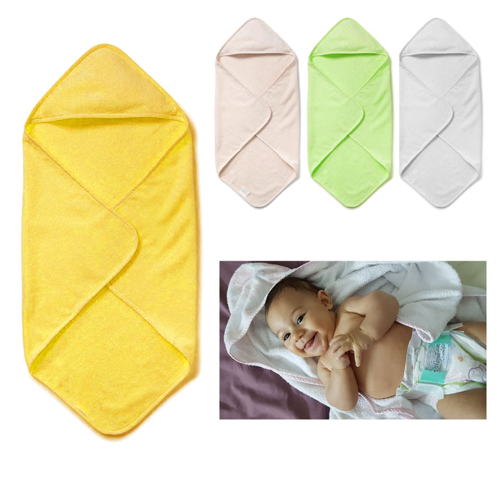 2 Extra Soft Hooded Baby Blanket Towel Washcloth Infant Toddler Bathrobe Unisex