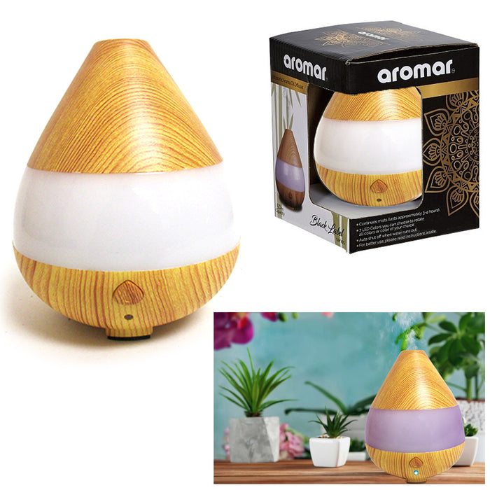 1 Aromatherapy Essential Oil Diffuser Tan Wood Grain Cool Mist Humidifier Office
