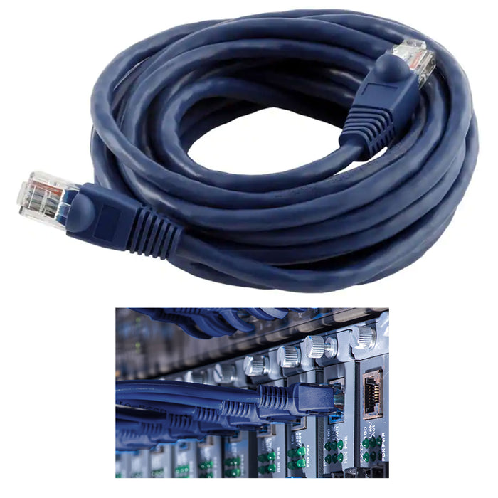 15ft Cat5 Patch Cord Cable 100mhz Ethernet Internet Network LAN RJ45 UTP Blue US