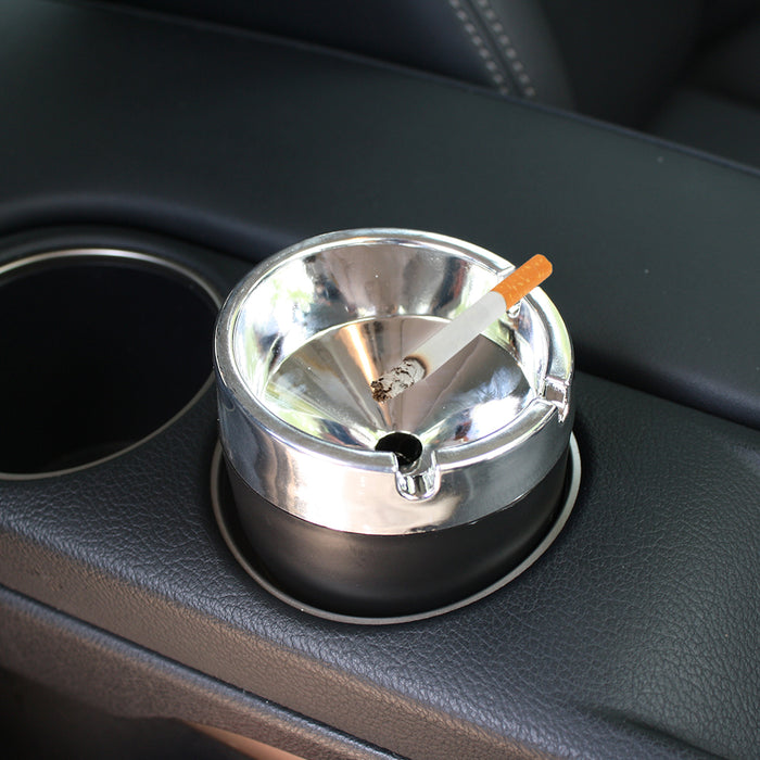 Metallic Top Butt Bucket Car Cigarette Ashtray Extinguish Odor Remover Container