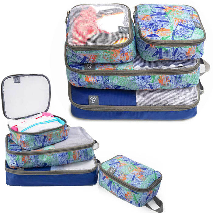 8 Pc Travelon Soft Packing Cube Organizer Toiletry Makeup Bag Zipper Holder Case