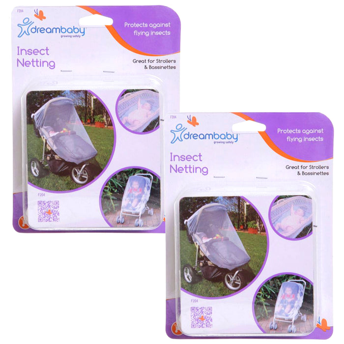 2 Pc Dreambaby Mosquito Net Insect Fly Netting Baby Stroller Cover Dust Mesh