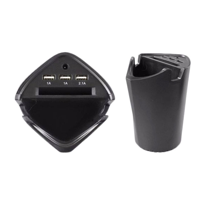 USB Charger 3 Ports Cup Holder Car Mount Stand Intelligent Charging Phone Holder