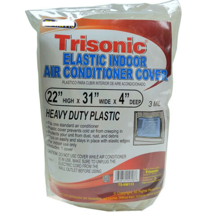1 Elastic Indoor Window Air Conditioner Unit Cover Plastic Vinyl 3mil 22"x31"x4"