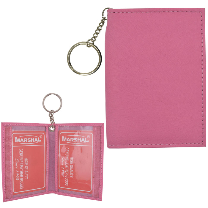 1 Pc Pink Genuine Leather Wallet Slim Bifold ID Credit Card Holder Women Purse