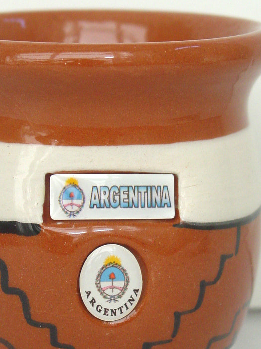 ARGENTINA CERAMIC MATE GOURD YERBA STRAW BOMBILLA DIET HEALTHY DRINK DETOX 0243