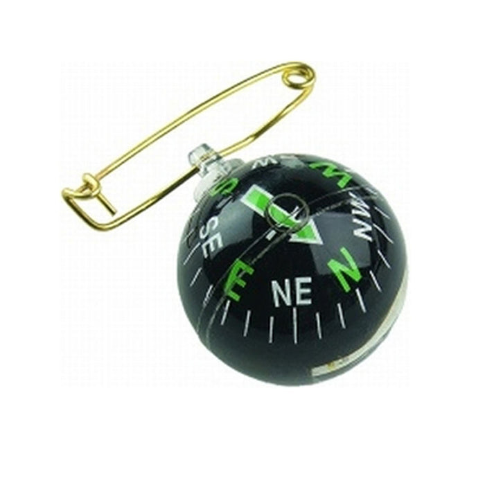 1 Survival Compass Ball Pin On Liquid Filled Camping Hiking Military Outdoor