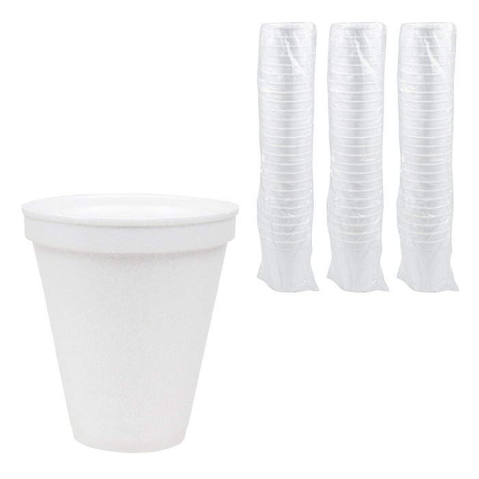 153Pc Foam 8oz 236mL Disposable Coffee Cups Hot Cold Drinking Beverage Insulated