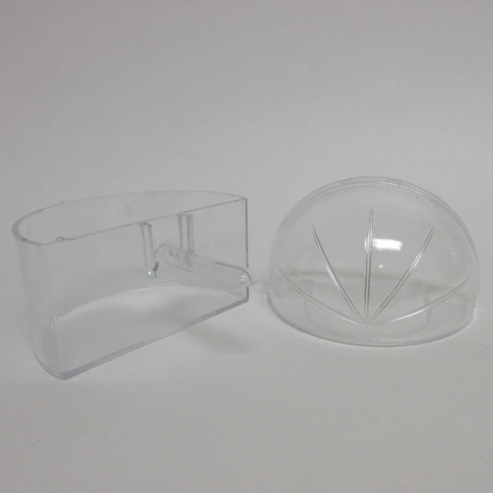 4 Small Bird Slot Feeder No Mess Cage Hang Cup Plastic Food Water Dispense Bowl