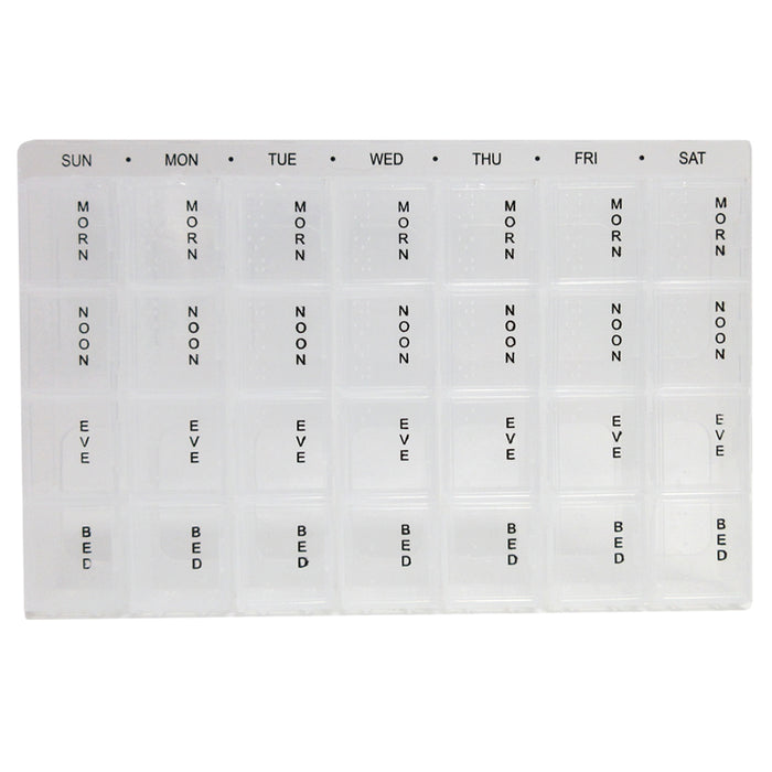 Weekly Pill Box Travel Storage Container Organizer 7 Day Medication Compartments