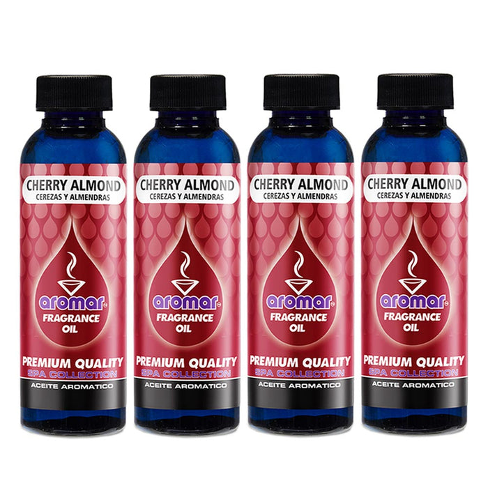 4Pc Cherry Almond Scent Fragrance Oil Aromatherapy Home Air Diffuser Burner 2oz