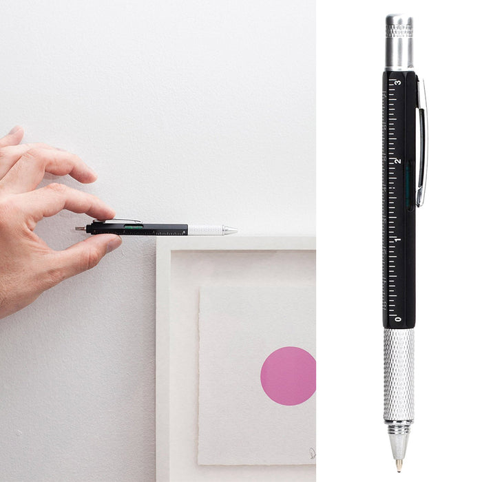 Kikkerland 4in1 Pen Multi Tool Philips Flat Ballpoint Screwdriver Ruler Inch Cm