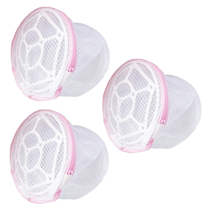 3 Bra Washing Mesh Laundry Bags Zipper Delicate Lingerie Underwear Clothes Socks
