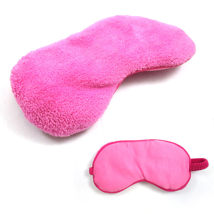 Plush Sleep Eye Mask Silk Travel Shades Blindfold Pink Sleeping Cover Eyeshades