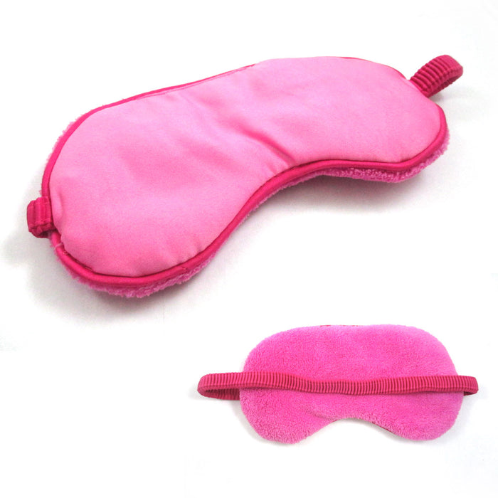 Plush Sleep Eye Mask Silk Travel Shades Blindfold Pink Sleeping Cover Eyeshades