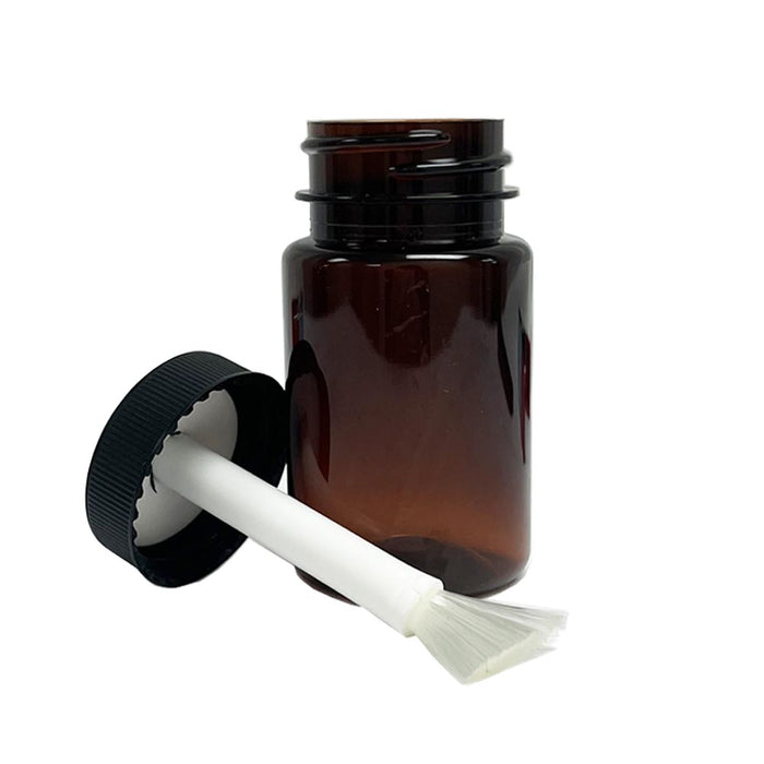 25 Empty Plastic Bottles Brush Applicator Cap Arts Craft Paint Jar Container 2oz