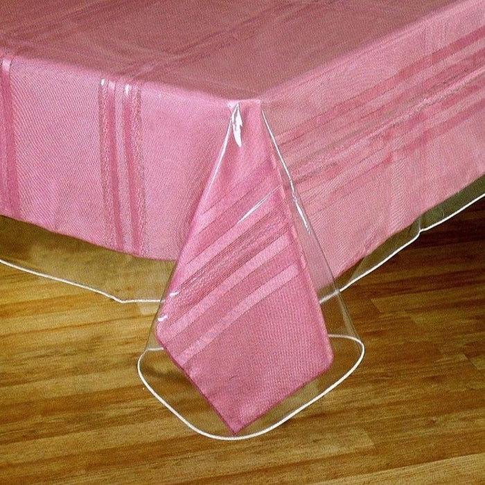 Clear Vinyl Tablecloth Protector Heavy Plastic Rectangle Sheet Table Cover 54X72