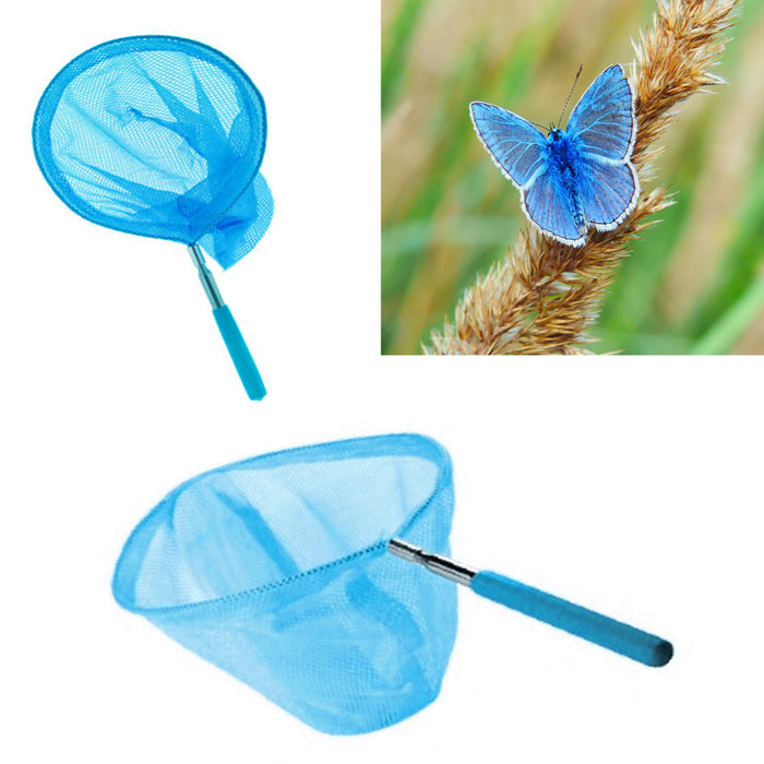 34" Extendable Butterfly Bug Catching Net 8" Round Telescopic Insect Cage Play
